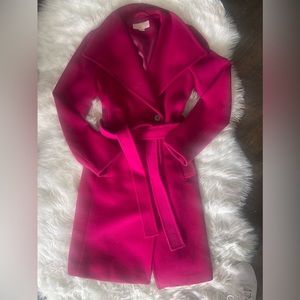 Michael Kors hot pink wool coat